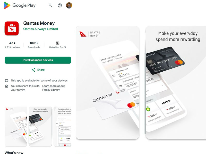 Qantas Money Android App